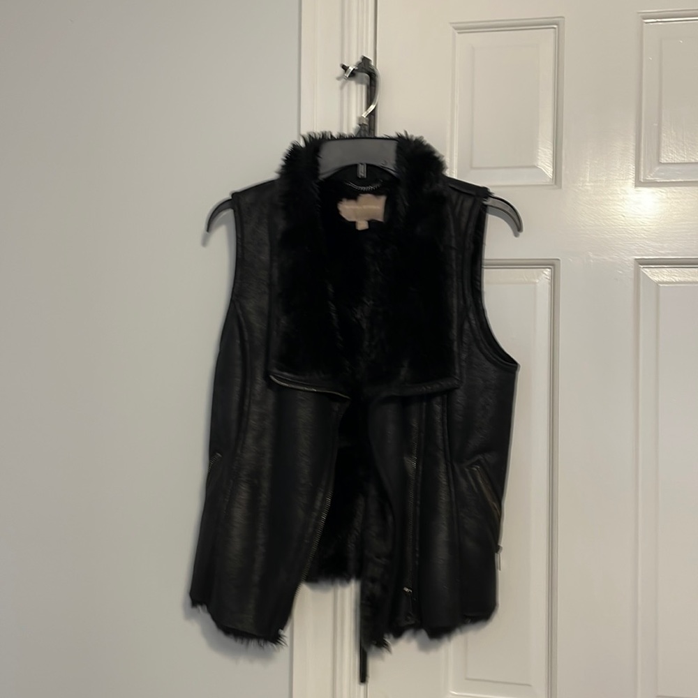 Banana Republic Faux Fur Moto Vest